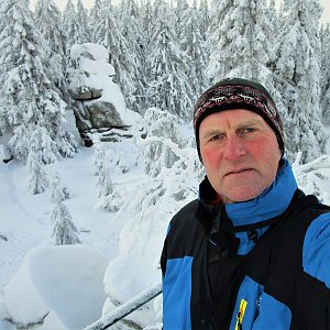 Michal Kříž na vrcholu Sněžné věžičky (22.1.2022 14:06)