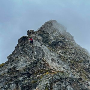 Martin Malý na vrcholu Hochgolling (3.9.2023 8:40)