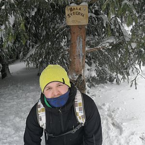 Petr Borovský na vrcholu Malá Stolová (30.1.2021 12:32)