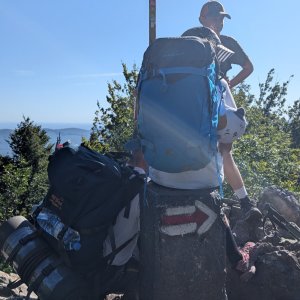 Michal Hájek na vrcholu Záruby (20.9.2025 14:52)