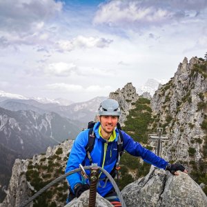 Jiří Králík na vrcholu Silberreith (31.3.2024 13:36)
