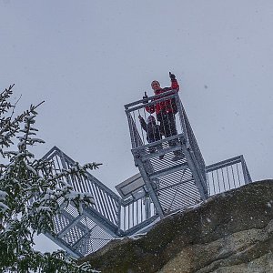 Divočák na vrcholu Mandlstein (20.3.2021 11:30)
