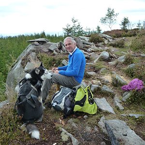 Joch a Dingo na vrcholu Magurka Radziechowska (28.9.2020)