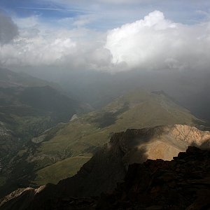 Bouřka na vrcholu Pico de Marboré (31.8.2015 14:30)