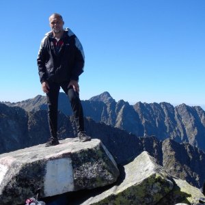 Rastislav Biarinec na vrcholu Čubrina (28.8.2016 11:05)
