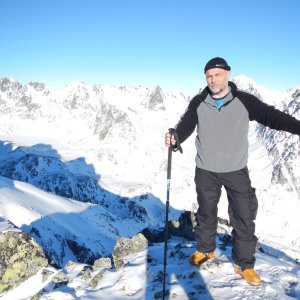 Rastislav Biarinec na vrcholu Malá Bašta (19.1.2017 13:30)