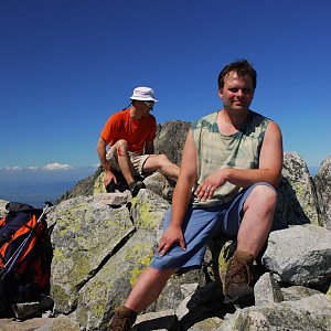 Bohumír Michal na vrcholu Malý Ľadový štít (10.7.2010)