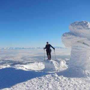 Rastislav Biarinec na vrcholu Babia hora (8.2.2023 15:30)