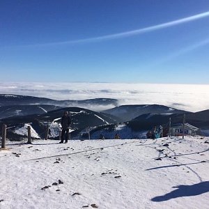 Jiří Havlišta na vrcholu Sněžka (22.1.2022 12:00)