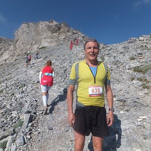 Jaroslav Hrabuška na vrcholu Skourta (29.6.2014 9:00)