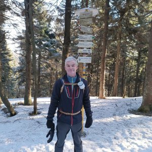 Jaroslav Macura na vrcholu Čertův mlýn (1.2.2025 9:29)