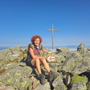 Anna na vrcholu Malá Brestová (10.9.2023)