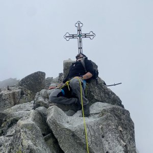 Pavel Svoboda na vrcholu Gerlachovský štít (27.6.2022 14:01)