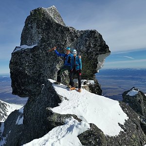 Martin Horáček na vrcholu Končistá (12.3.2022 14:01)
