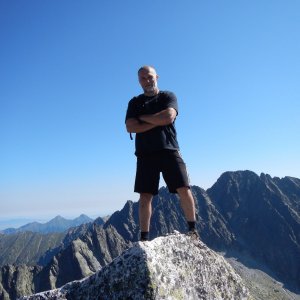 Rastislav Biarinec na vrcholu Končistá (4.8.2018 10:00)