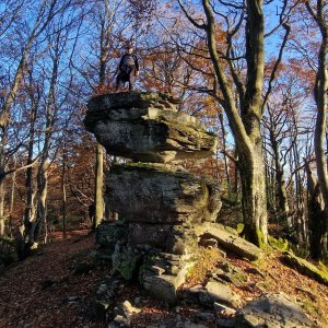 Rastislav Biarinec na vrcholu Diabelski Kamień (1.11.2025 14:20)