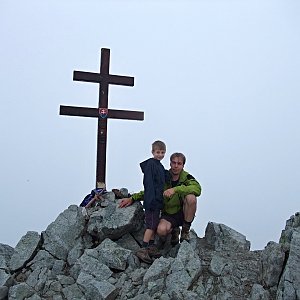 Ondra Horáček na vrcholu Kriváň (7.7.2014 12:31)
