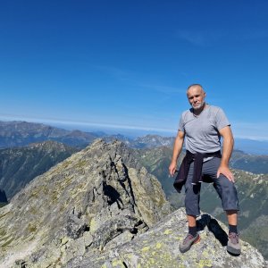 Rastislav Biarinec na vrcholu Hrubý vrch (9.9.2023 11:03)