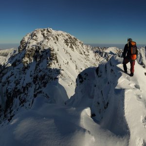 marko na vrcholu Hrubý vrch (30.3.2010)