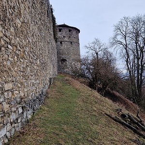Michal na vrcholu Hukvaldy - hradní vrch (18.2.2023 10:20)