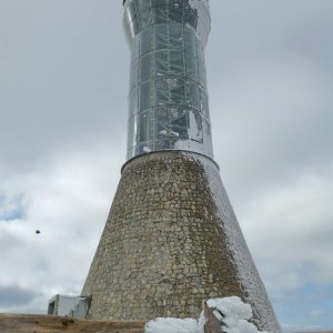 Martin Horáček na vrcholu Králický Sněžník (8.3.2024 12:30)
