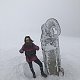 Zuzka Beyerová na vrcholu Králický Sněžník (9.2.2019)