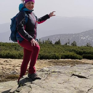 Marcela Zahradilová na vrcholu Keprník (30.3.2024 12:20)