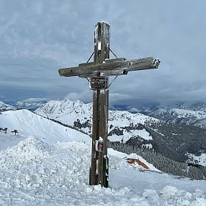 Martin Matějka na vrcholu Wildenkarkogel (3.2.2023 10:33)
