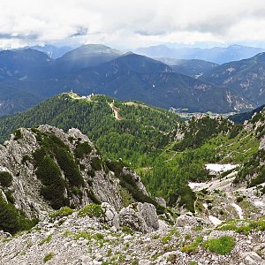 Martin Matějka na vrcholu Monte Lussari (9.7.2014 12:16)