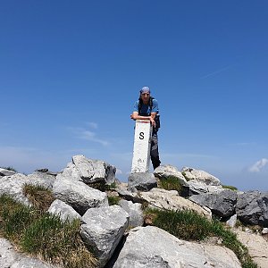 Petr Pepe Peloušek na vrcholu Kresanica / Krzesanica (15.6.2019 11:55)