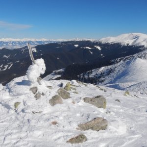 Rastislav Biarinec na vrcholu Veľká hoľa (13.2.2022 14:00)