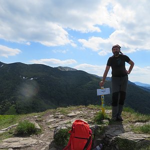 Jaroslav Flidr na vrcholu Kraviarske (3.6.2022)
