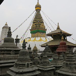 ZdenkaV na vrcholu Swayambhu hill (1.4.2022)