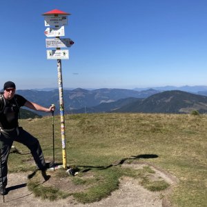 Petr Karmazín na vrcholu Latiborská hoľa (2023)