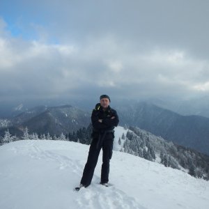 Rastislav Biarinec na vrcholu Lysec (27.12.2014 12:10)