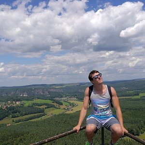 Jiří Králík na vrcholu Lilienstein (4.7.2016 12:06)