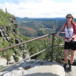 Iveta Válová na vrcholu Lilienstein (14.8.2013)