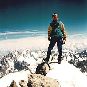 Martin na vrcholu Mont Maudit (17.7.1996 11:55)
