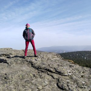 Marcela Zahradilová na vrcholu Vozka (30.3.2024 15:09)
