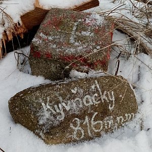 Jiřina na vrcholu Kyvňačky (16.1.2022 14:55)