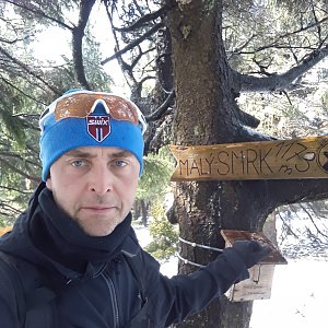 Pavel Skřičík na vrcholu Malý Smrk (14.4.2019 10:53)