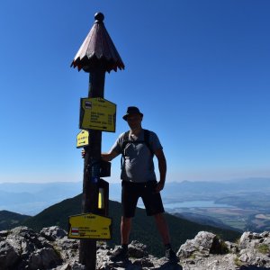 Rastislav Biarinec na vrcholu Sivý vrch (5.8.2022 10:40)