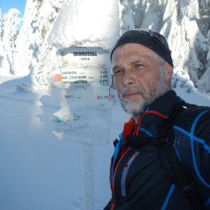 Rastislav Biarinec na vrcholu Skorušina (11.1.2019 14:50)