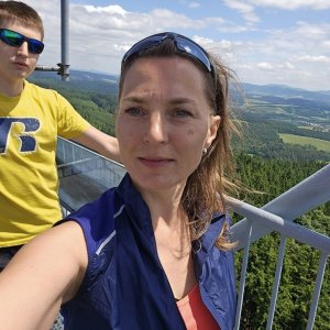 Marcela Kubíčková na vrcholu Doubrava (11.6.2023 12:50)