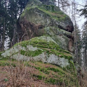 Anna na vrcholu Buchlovský kámen  (2.3.2024)