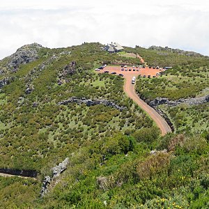 Radka D na vrcholu Achada do Teixiera (19.8.2018)