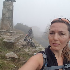 Marcela Kubíčková na vrcholu Šerák (12.9.2022 12:40)