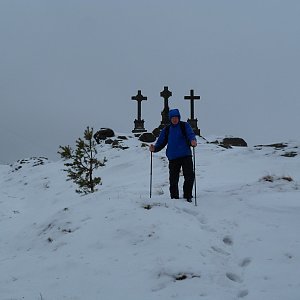 Petr Karmazín na vrcholu U Tří křížů (2013)