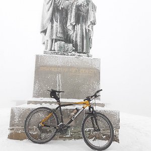 Filip Šimon na vrcholu Radhošť (27.1.2022 11:01)