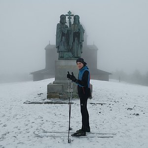 Martin Horáček na vrcholu Radhošť (27.2.2022 12:19)